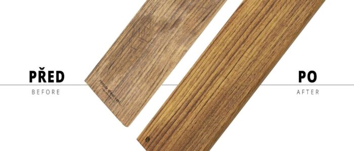 Dřevo voní Extra dlouhé salámové prkénko Teak po údržbě