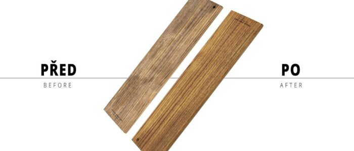 Dřevo voní Extra dlouhé salámové prkénko Teak po údržbě 2