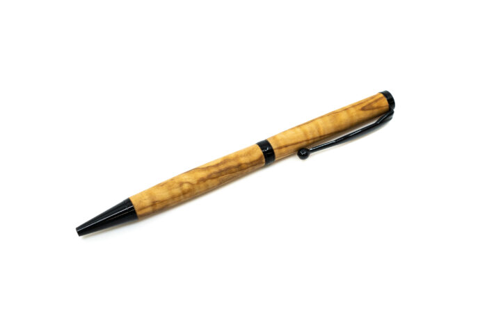 Luxusní dřevěné kuličkové pero Oliva černé