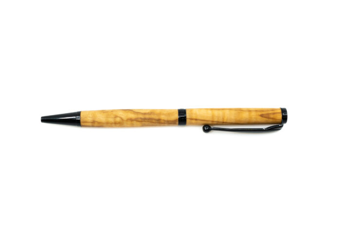 Luxusní dřevěné kuličkové pero Oliva černé