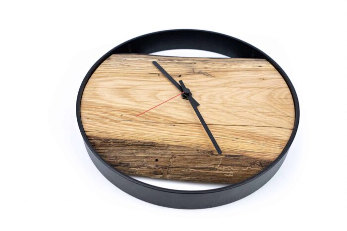 Nástěnné hodiny v obruči Černé 30 cm