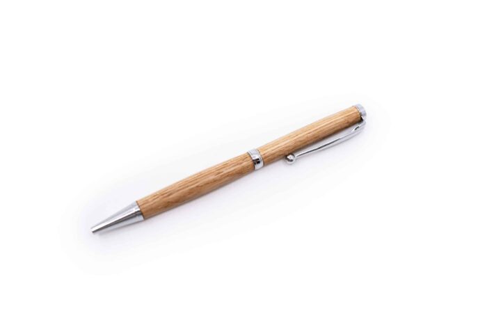 Dřevěné kuličkové pero Jasan stříbrná Dřevo voní