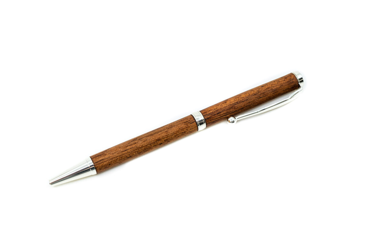 Luxusní dřevěné kuličkové pero Jatoba stříbrná