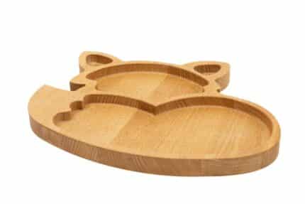 Dětský dřevěný talířek Liška