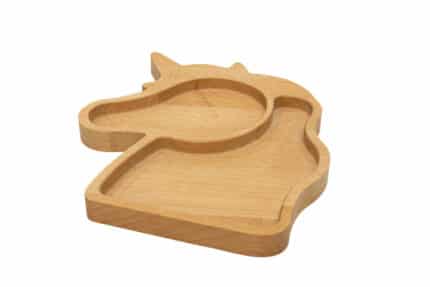 Dětský dřevěný talířek Jednorožec