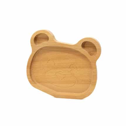 Dětský dřevěný talířek Medvídek